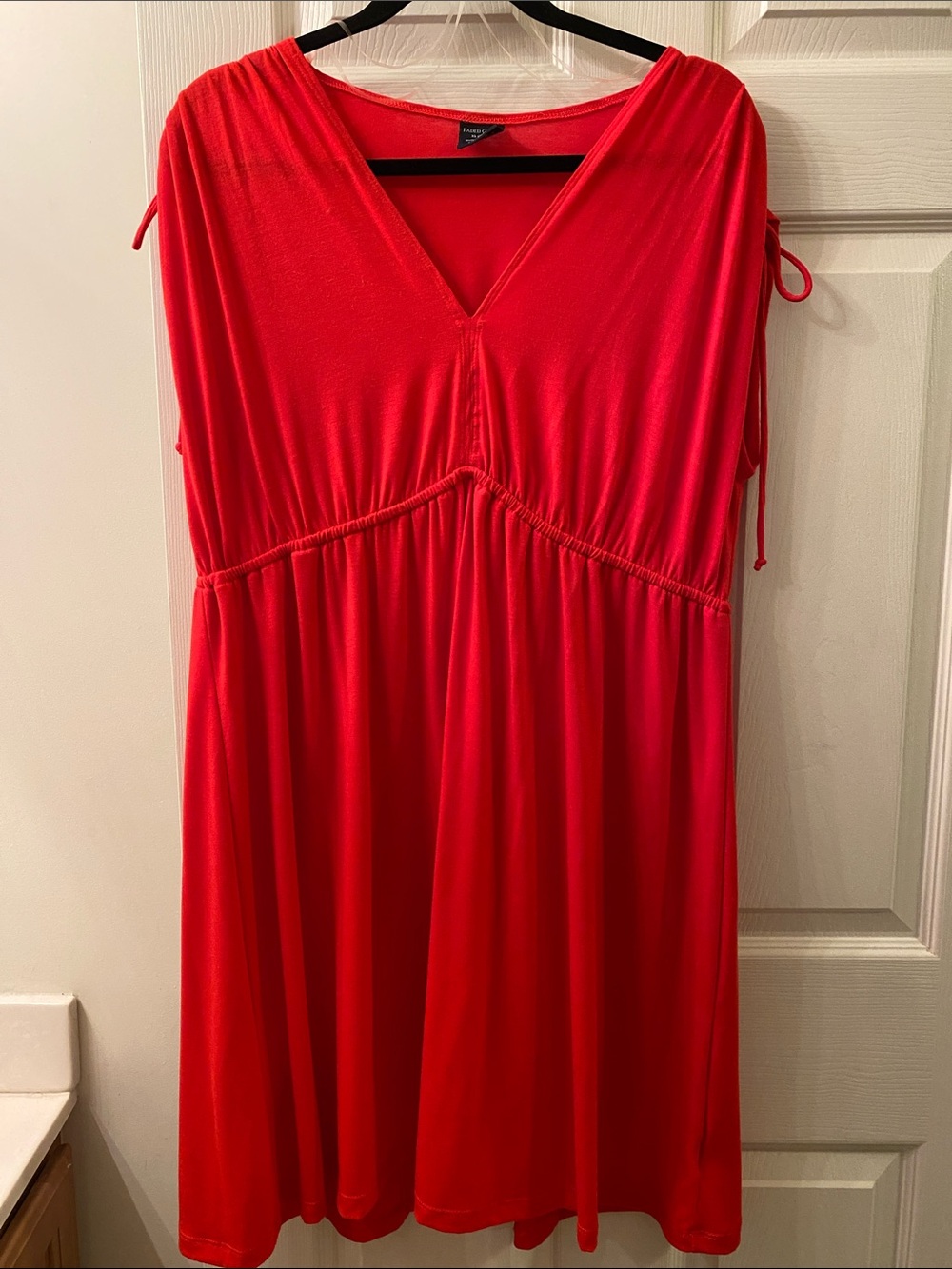 Faded Glory Red V-Neck Mini Dress